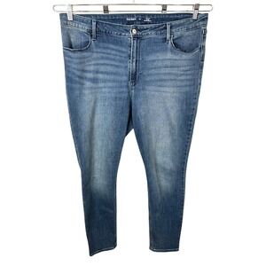Old Navy Plus Size 18 Jeans High Rise Super Skinny Blue Denim Stretch Solid 1027